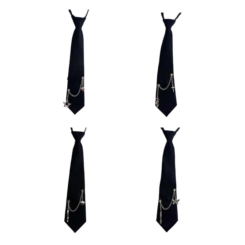 Women Formal Wear Korean - 652F 韓国ファッションネクタイジッパー開閉簡単オン/オフカレッジスタイルネクタイフォーマルアクセサリーオフィスやパーティー着用