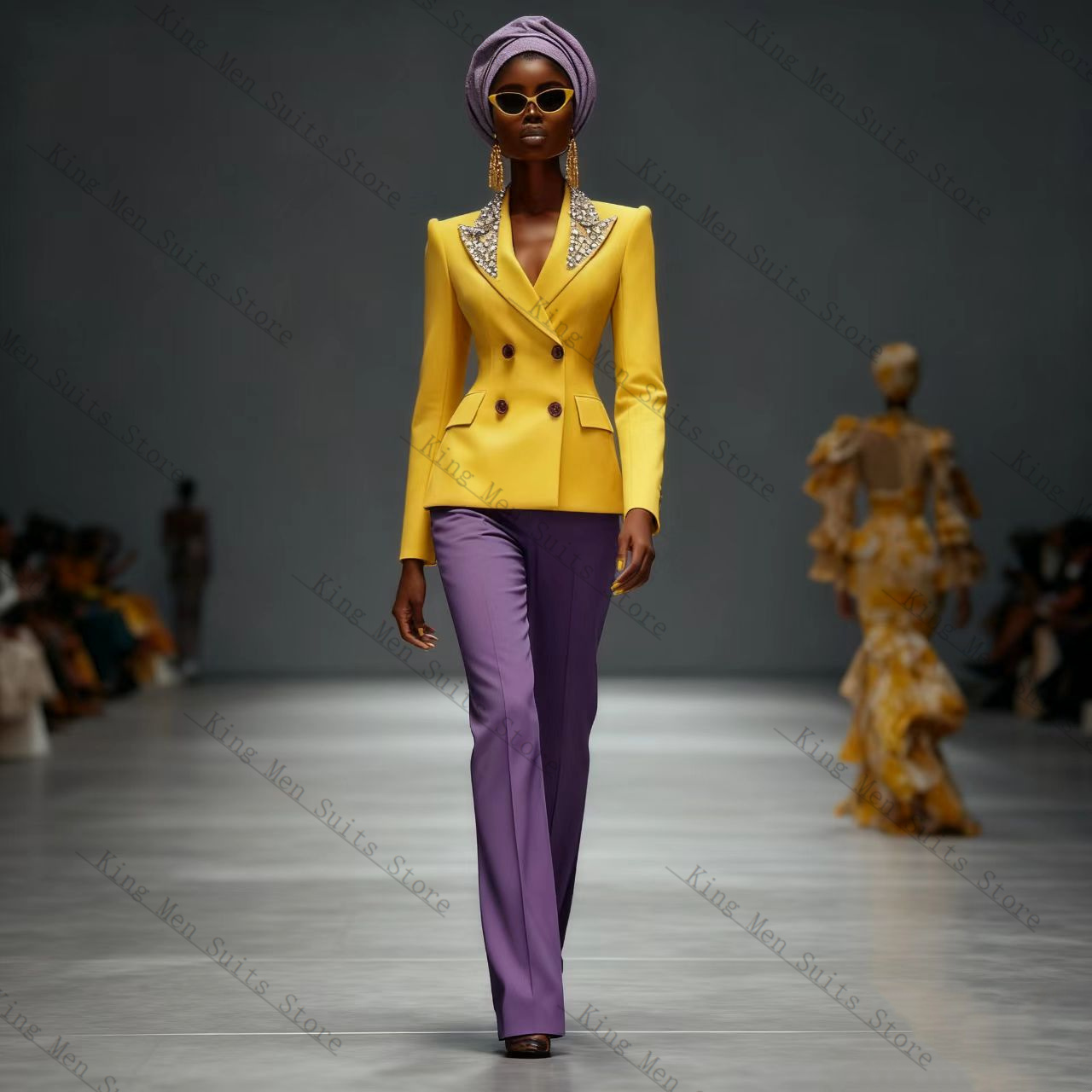 Women'S Formal Wear For A Wedding Guest - 高級クリスタル女性スーツセット 2 個パールブレザー + パンツズボン綿カスタマイズされたフォーマルゲスト結婚式タキシードコートジャケット