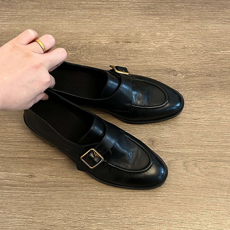レディース ブラックシューズ モンクストラップ ローファー  - Women Formal Wear For Office のレビューと価格