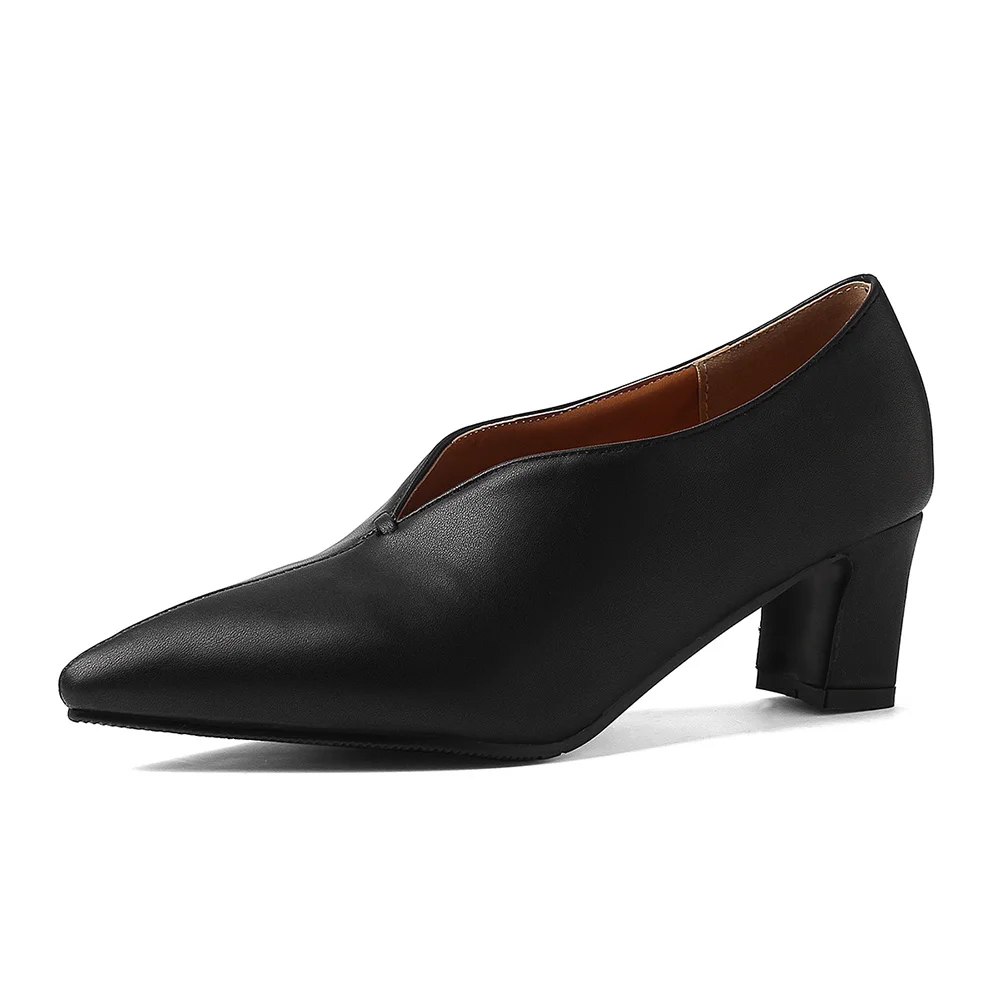 女性用ハイヒールオフィスシューズ,先のとがったつま先,黒とグ - Women Formal Wear For Office のレビューと価格