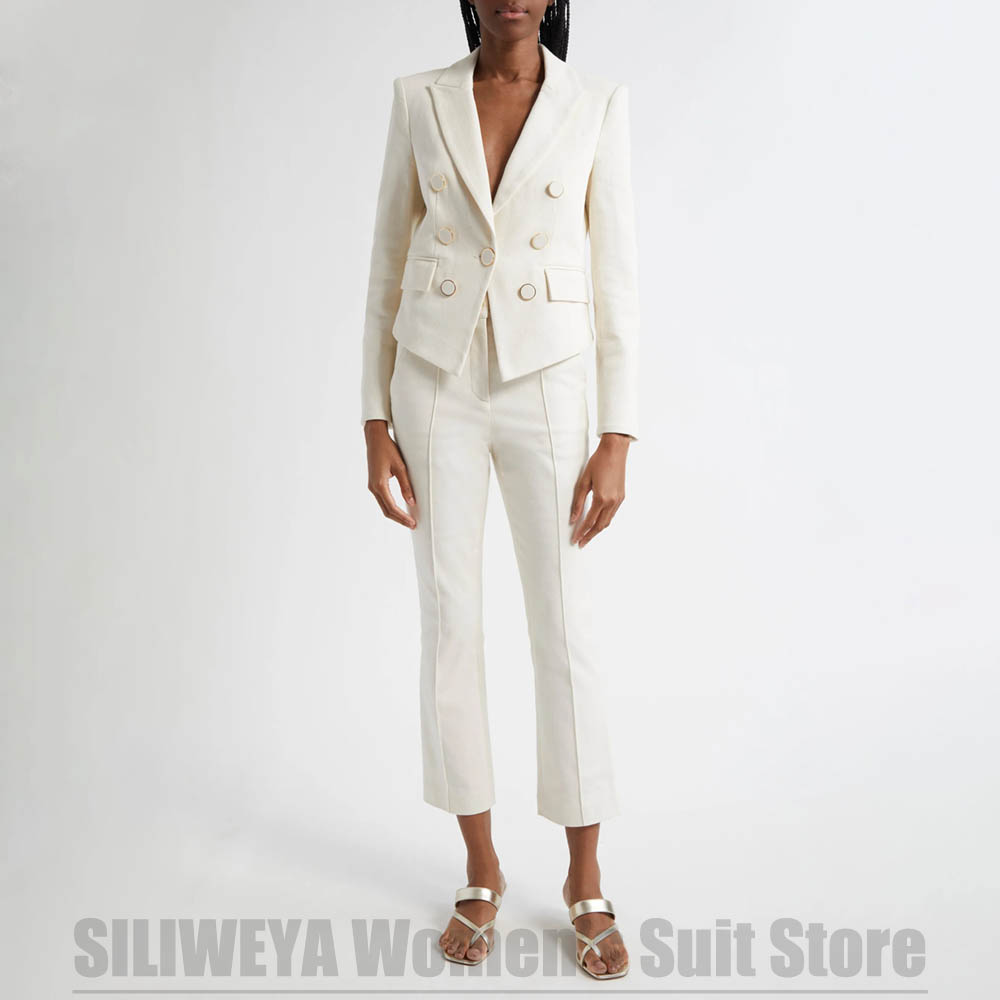 レディーススーツ 2ピース ファッション ダブルブレスト 無 - Women Formal Wear For Meeting のレビューと価格