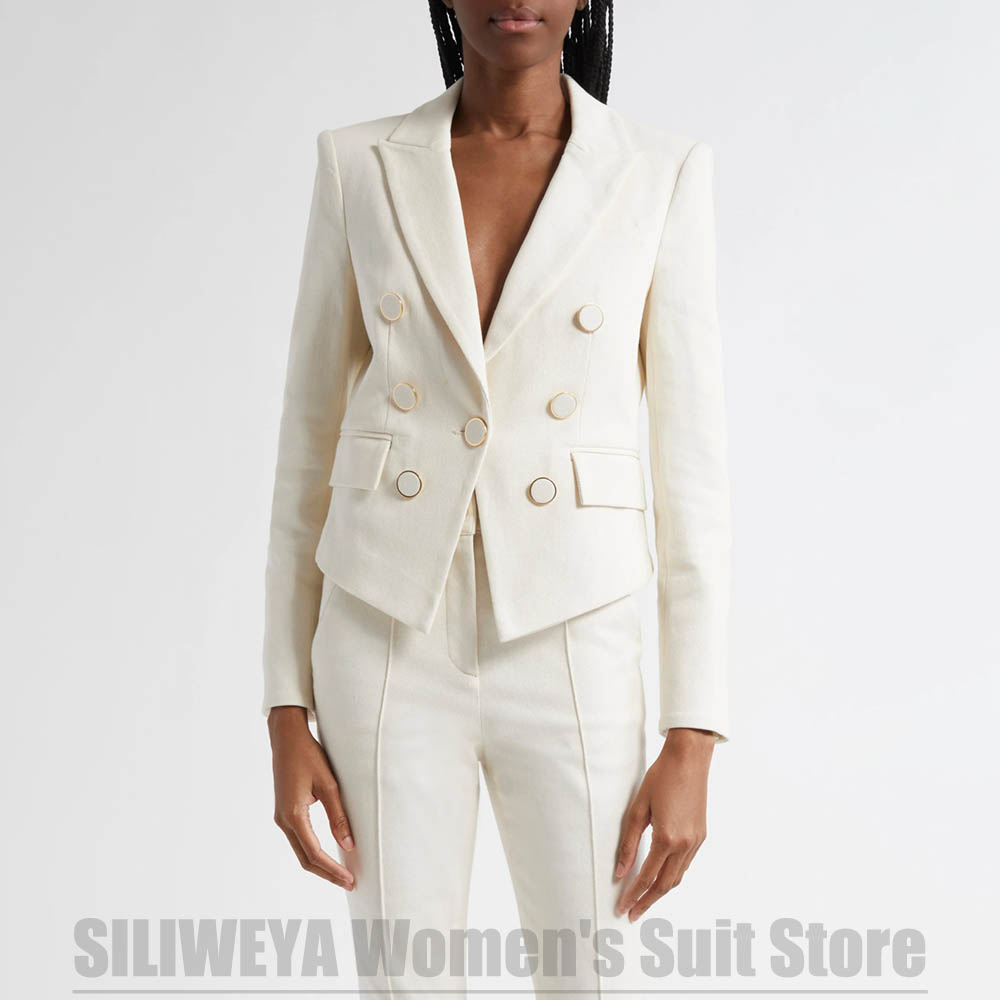 レディーススーツ 2ピース ファッション ダブルブレスト 無 - Women Formal Wear For Meeting のレビューと価格