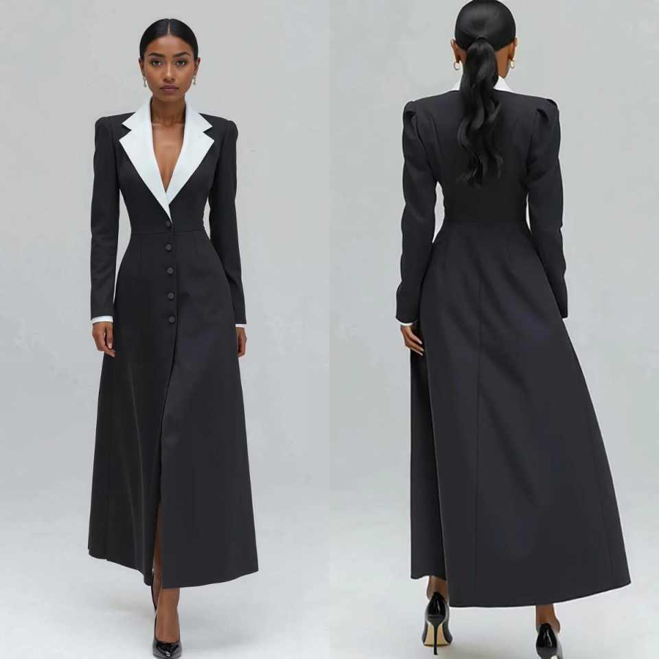 Aライン女性ロングブレザージャケットワンピースフォーマル誕生 - Women'S Formal Wear For A Wedding Guest のレビューと価格