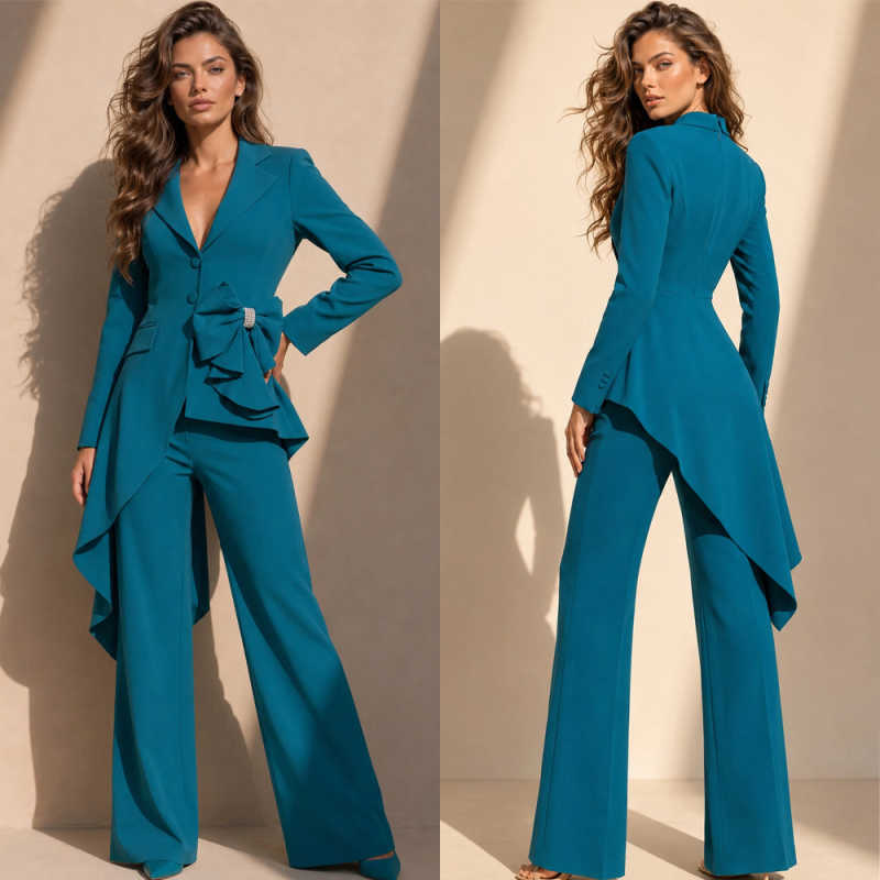 ユニークなデザインのレディーススーツ 2ピース ジャケット  - Women Formal Wear Designers のレビューと価格