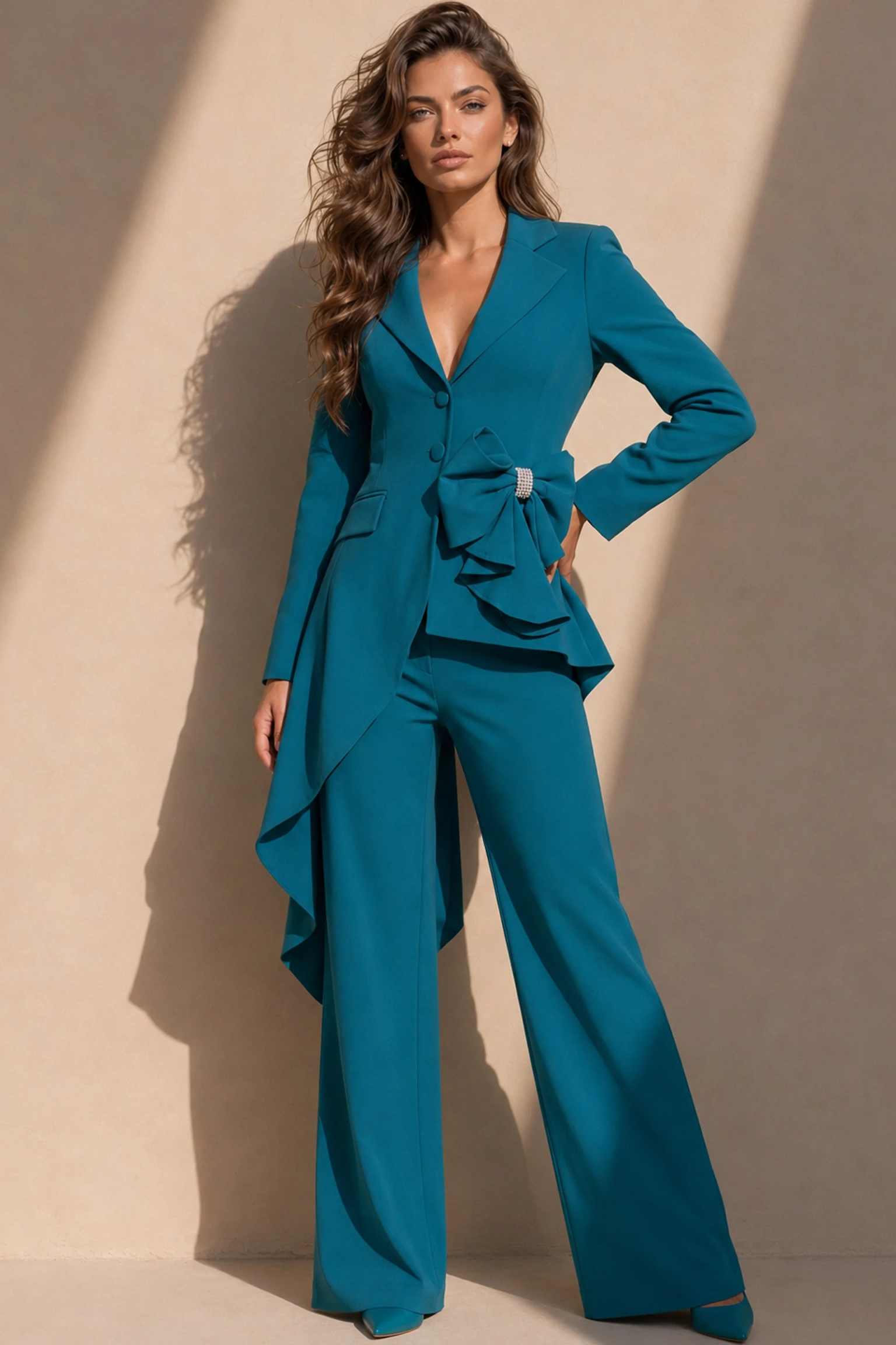 ユニークなデザインのレディーススーツ 2ピース ジャケット  - Women Formal Wear Designers のレビューと価格