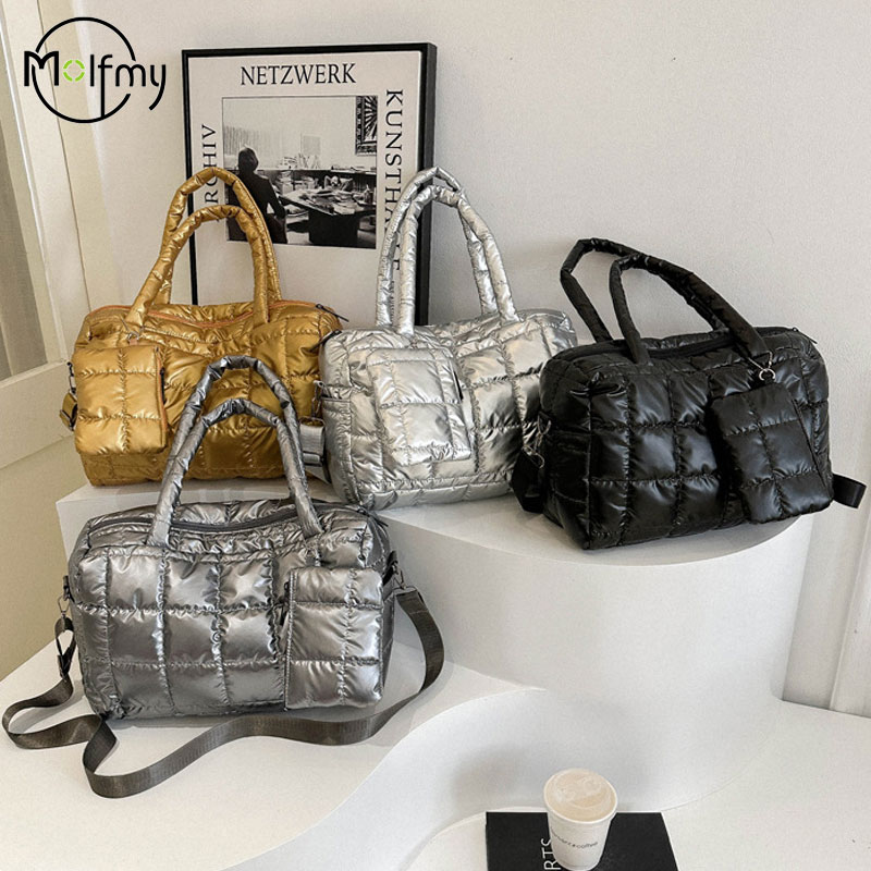 大容量のコットンパッド入りハンドバッグ,豪華なスペースバッグ - Shoulder Bag Structured のレビューと価格