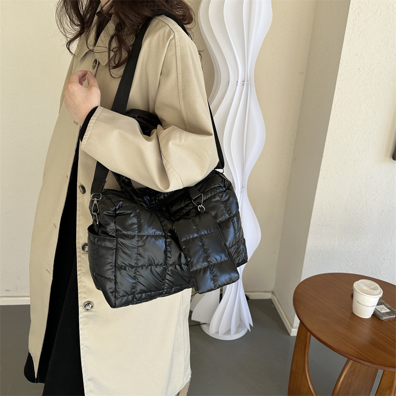 大容量のコットンパッド入りハンドバッグ,豪華なスペースバッグ - Shoulder Bag Structured のレビューと価格