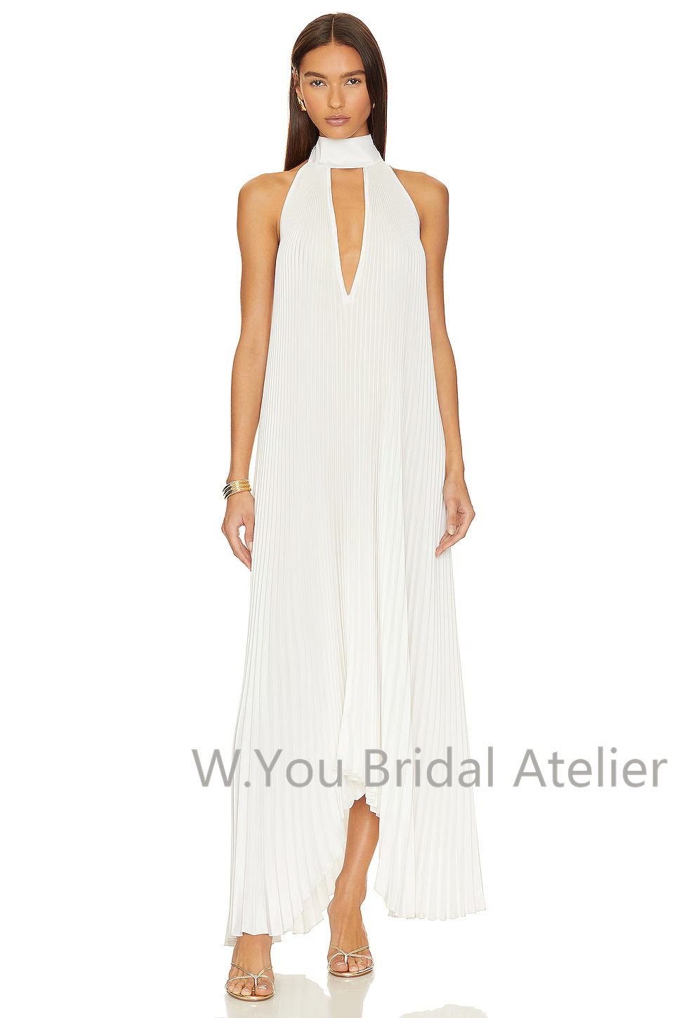 イブニングドレス ディープ V ネック スカーフ フリル プ - Women'S Formal Wear For A Wedding Guest のレビューと価格