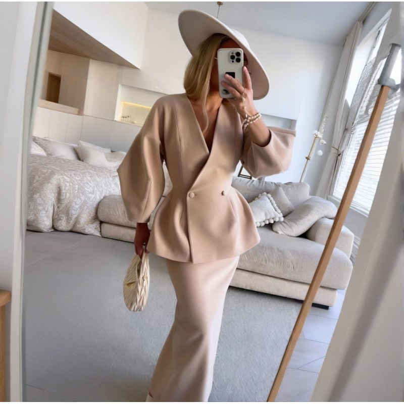 2ピースセット レディース エレガントなブレザーとスカートの - Women Formal Wear For Meeting のレビューと価格