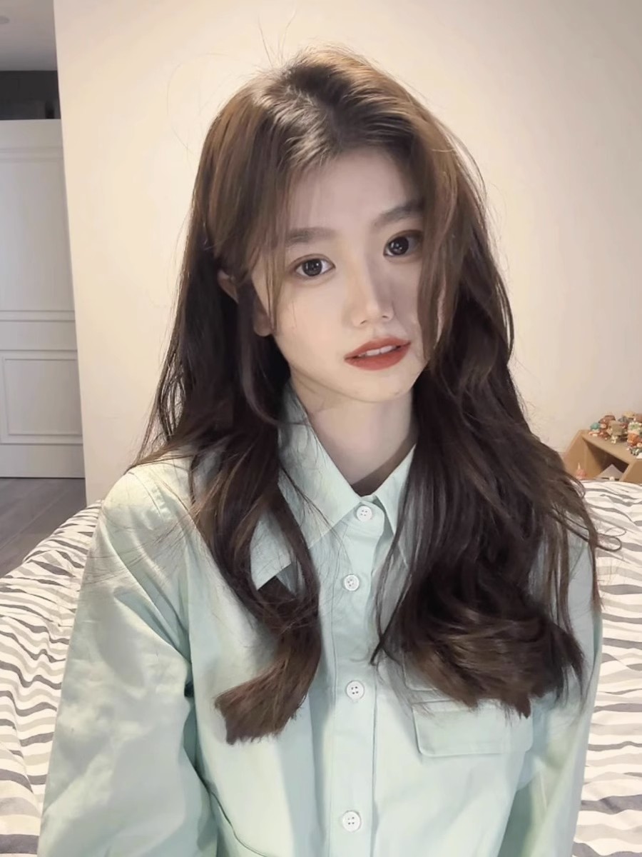 長袖シャツレディースストライプフリルボタンダウントップス甘い - Women Formal Wear Korean のレビューと価格