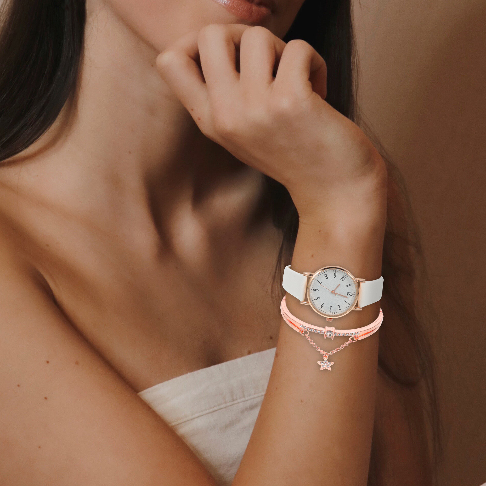 1セット クォーツ レディース腕時計 エレガントで繊細なデザ - Women Formal Wear For Meeting のレビューと価格
