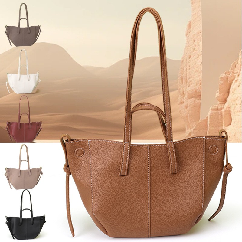 ブラウンウィングデザインのトートバッグ、コントラストステッチ - Shoulder Bag Structured のレビューと価格