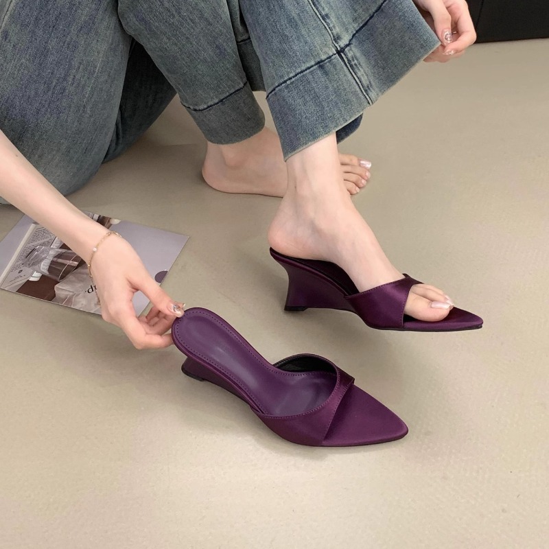 新しい夏のファッションウェッジヒールフリップフロップ屋外クリ - Women Formal Wear For Office のレビューと価格