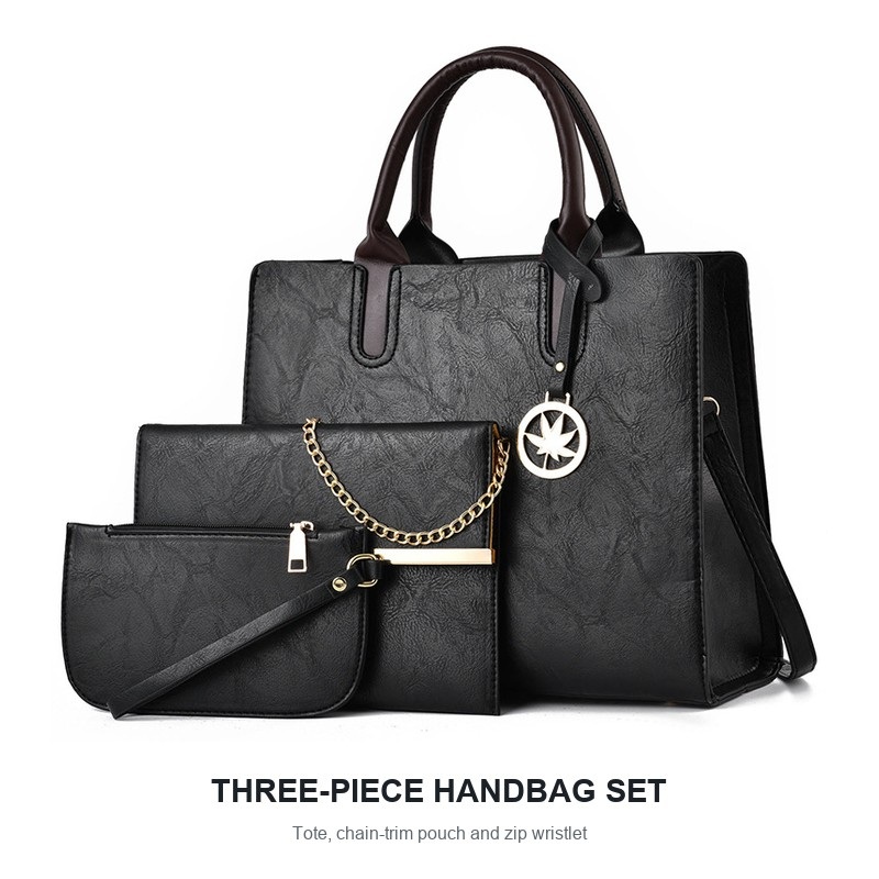 レディース3点ハンドバッグセット 大容量トートバッグ ショル - Shoulder Bag Structured のレビューと価格
