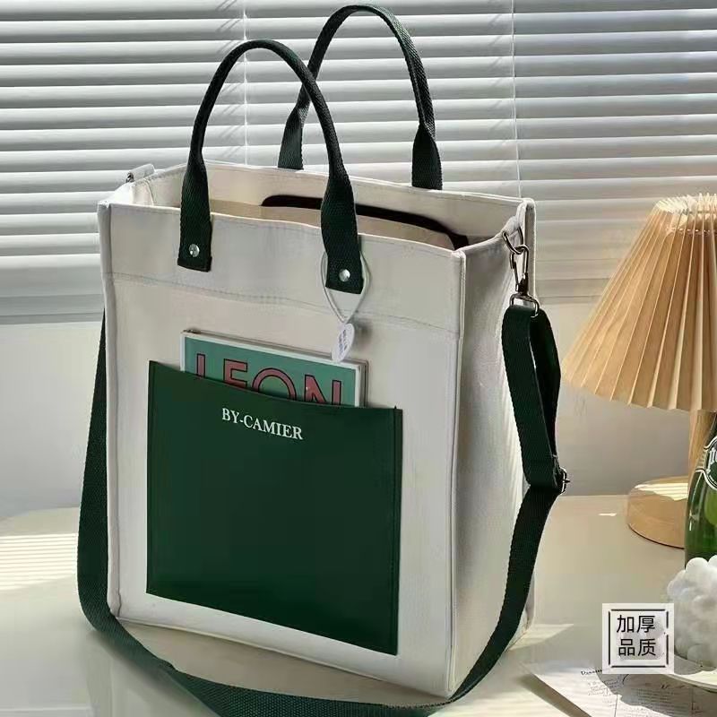 キャンバスショルダーバッグランチバッグ、女性、男性用、構造化 - Shoulder Bag Structured のレビューと価格