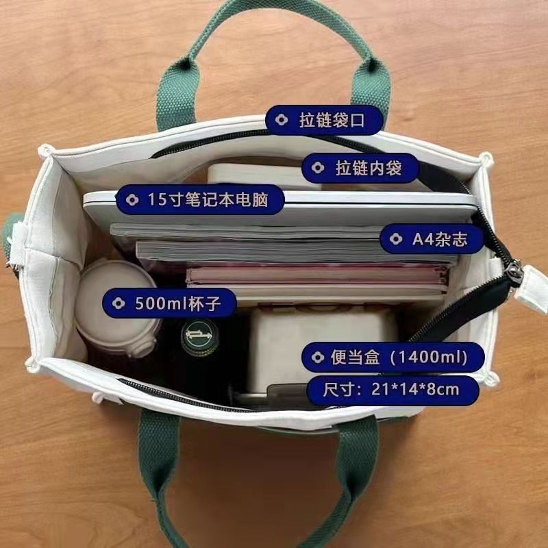 キャンバスショルダーバッグランチバッグ、女性、男性用、構造化 - Shoulder Bag Structured のレビューと価格